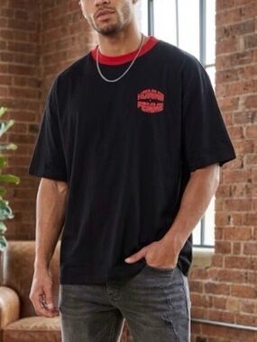 Homme + Femme Logo T-shirt Black/Red NWOT Size XL